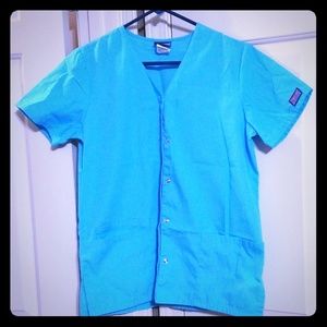 Button up scrub top